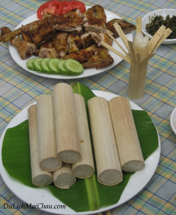 Gà đồi nướng + Cơm Lam Mai Châu 