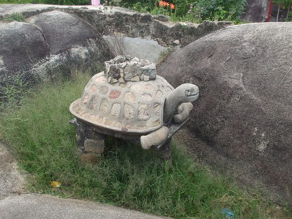 Rùa đá trên đỉnh Thủy Đài Sơn